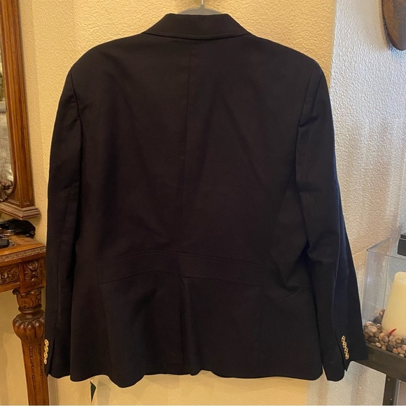 NWT~LAUREN RALPH LAUREN Women Black Crest Gold Button Blazer Jacket Size 16 - Picture 5 of 10